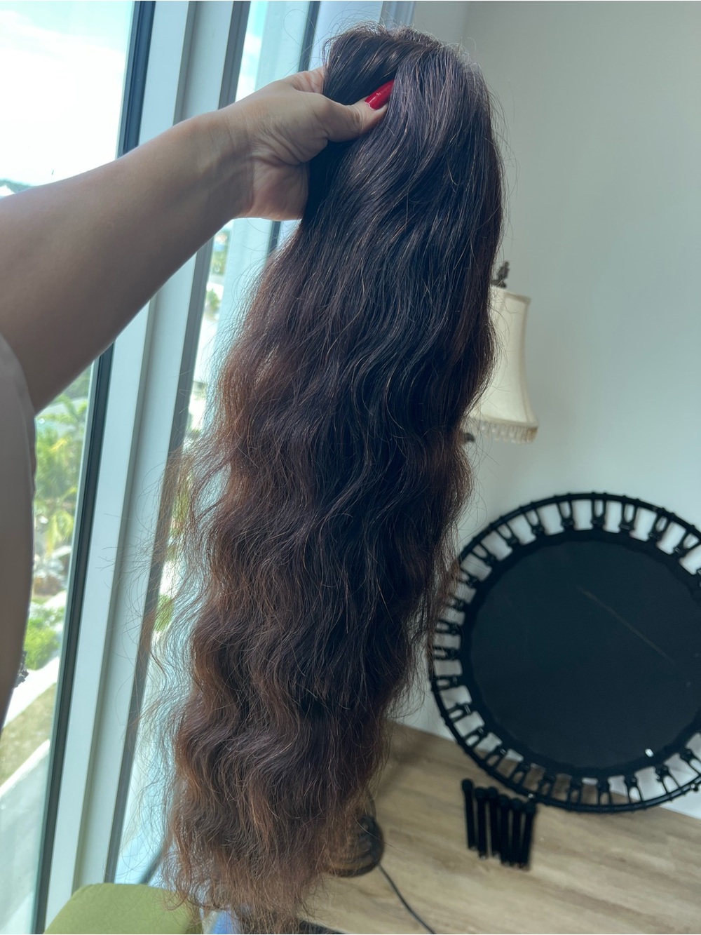 Human hair wig - Dark Brown - Picture 15 of 16
